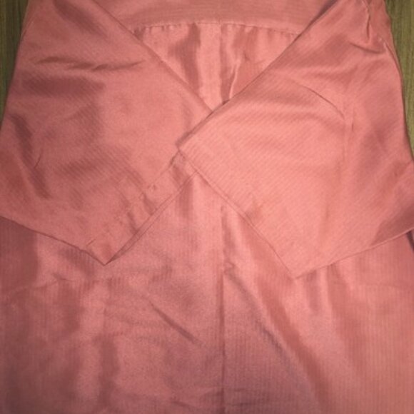 PGA Tour Mens Short Sleeve Dress Shirt Size Medium Red Pastel Soft Business Golf - Picture 12 of 12